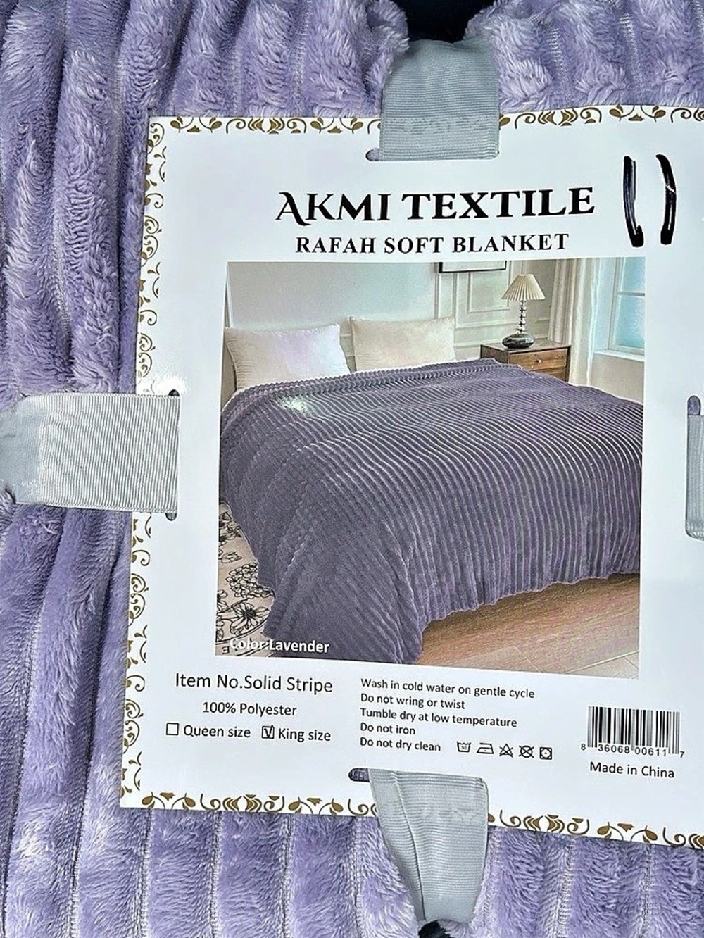 AKMI TEXTILE Rafah Soft Blanket Purple
